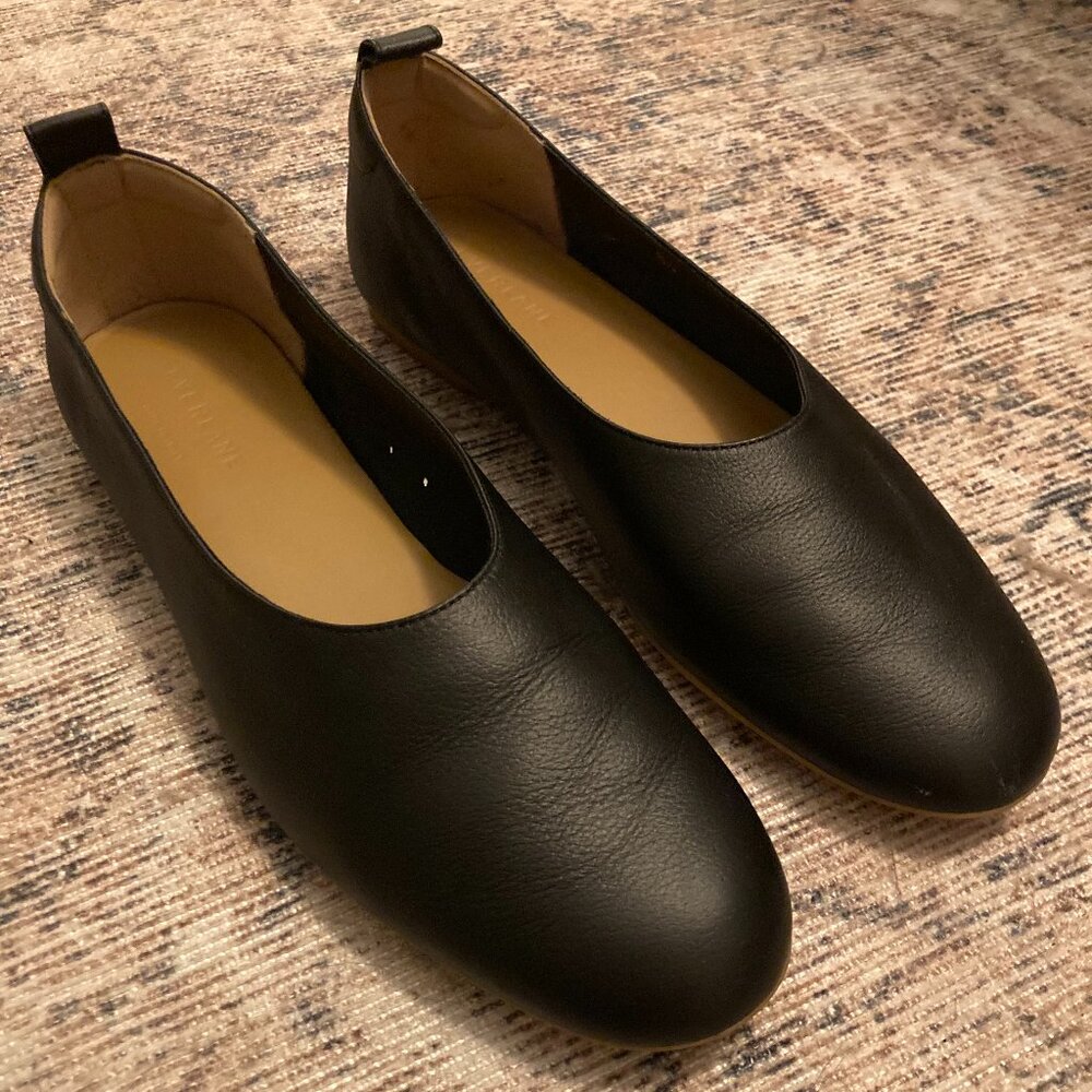 Everlane Day Glove Black Leather Flats Size 8.5